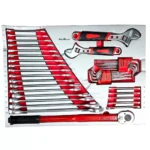 SERVANTE D'ATELIER KRAFTMULLER KM-9/7 ROUGE 296 OUTILS – Image 8